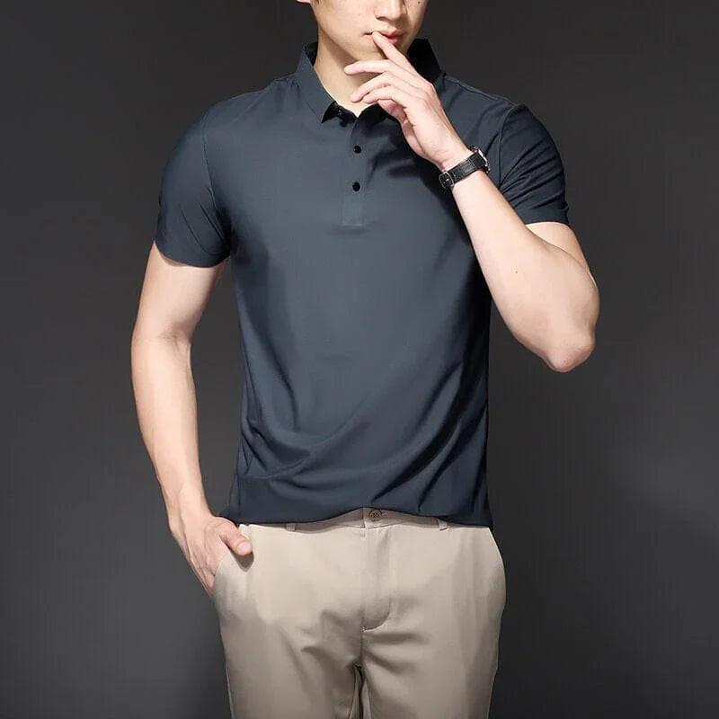 Camisa Polo Premium em Seda Gelo - Tecnologia Anti Amassado - Altino