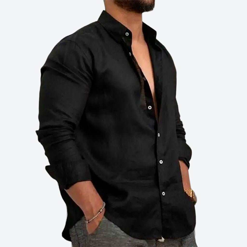 Camisa de Linho Premium Masculina – Estilo Elegante e Conforto Atemporal 2025 - Altino