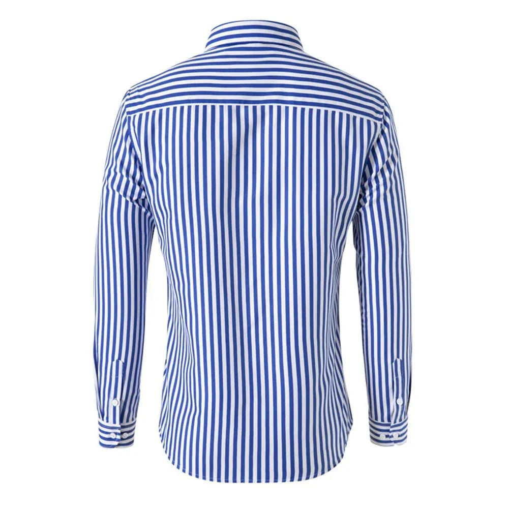 Camisa Social Masculina Listrada Manga Longa - Altino