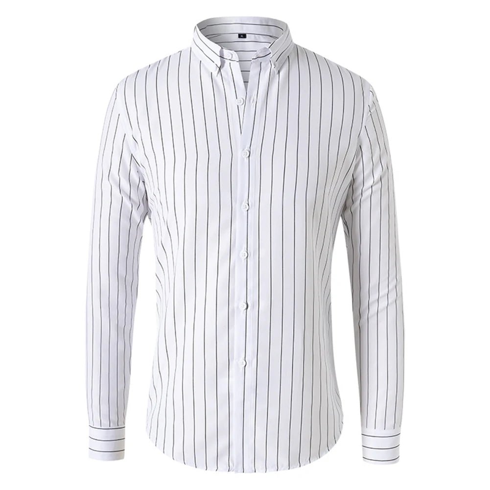 Camisa Social Masculina Listrada Manga Longa - Altino