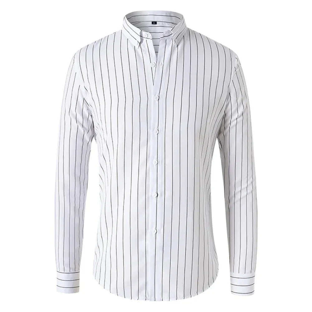 Camisa Social Masculina Listrada Manga Longa - Altino