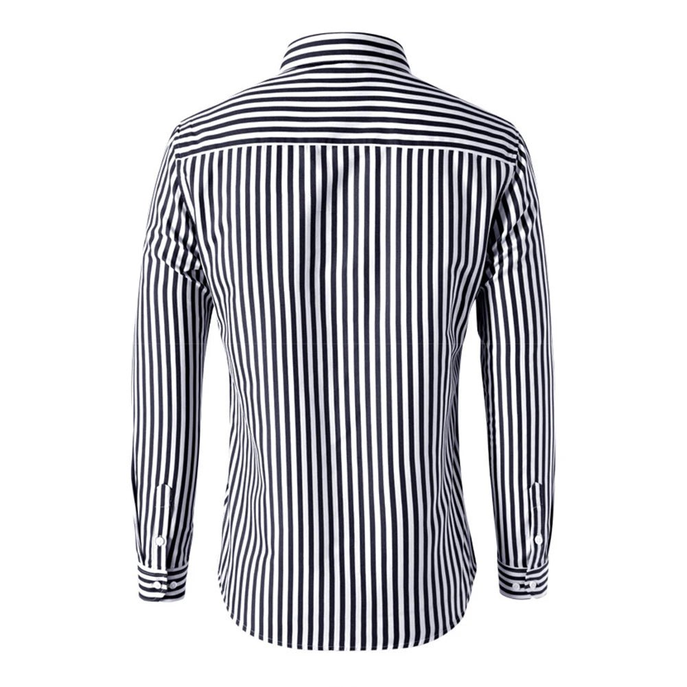 Camisa Social Masculina Listrada Manga Longa - Altino