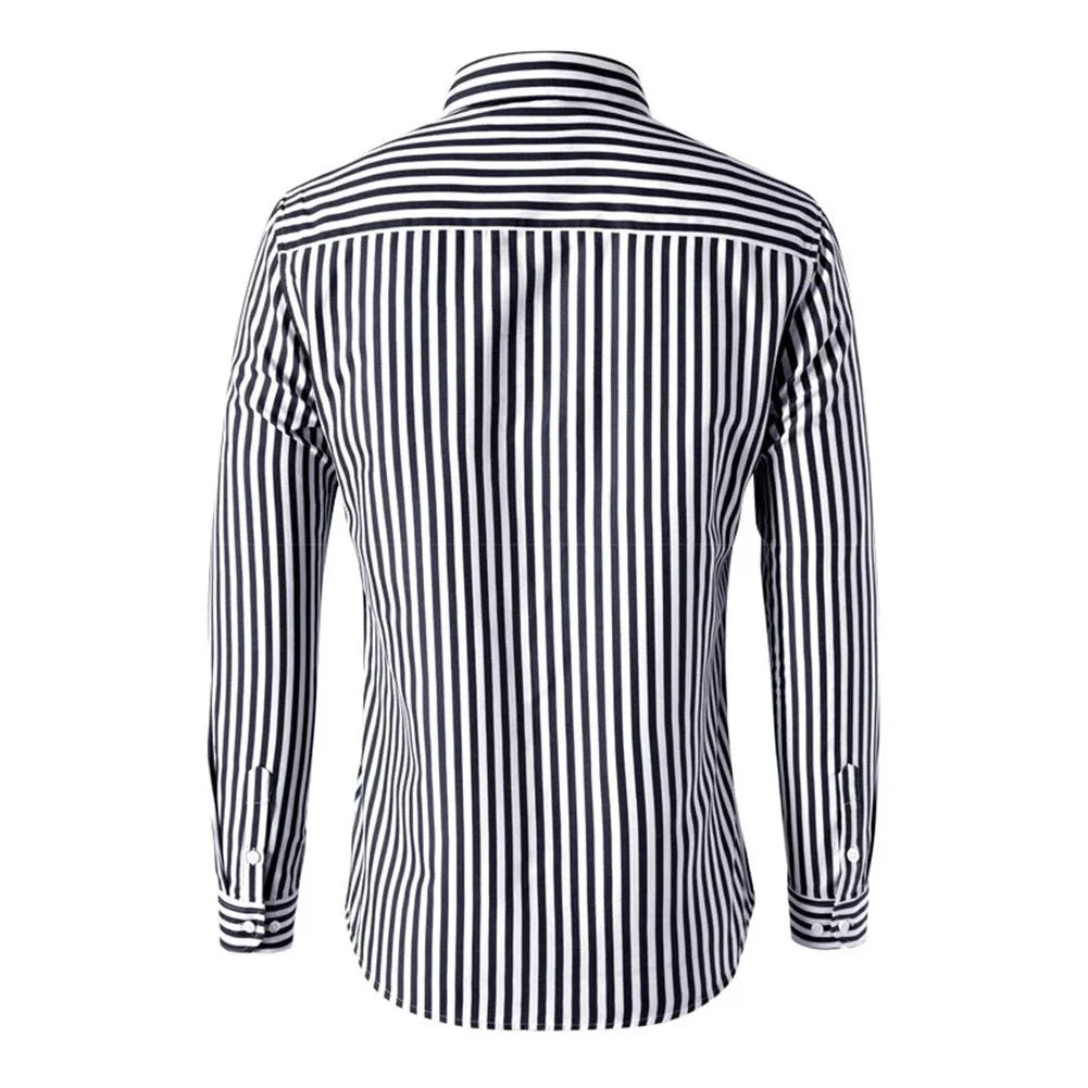 Camisa Social Masculina Listrada Manga Longa - Altino