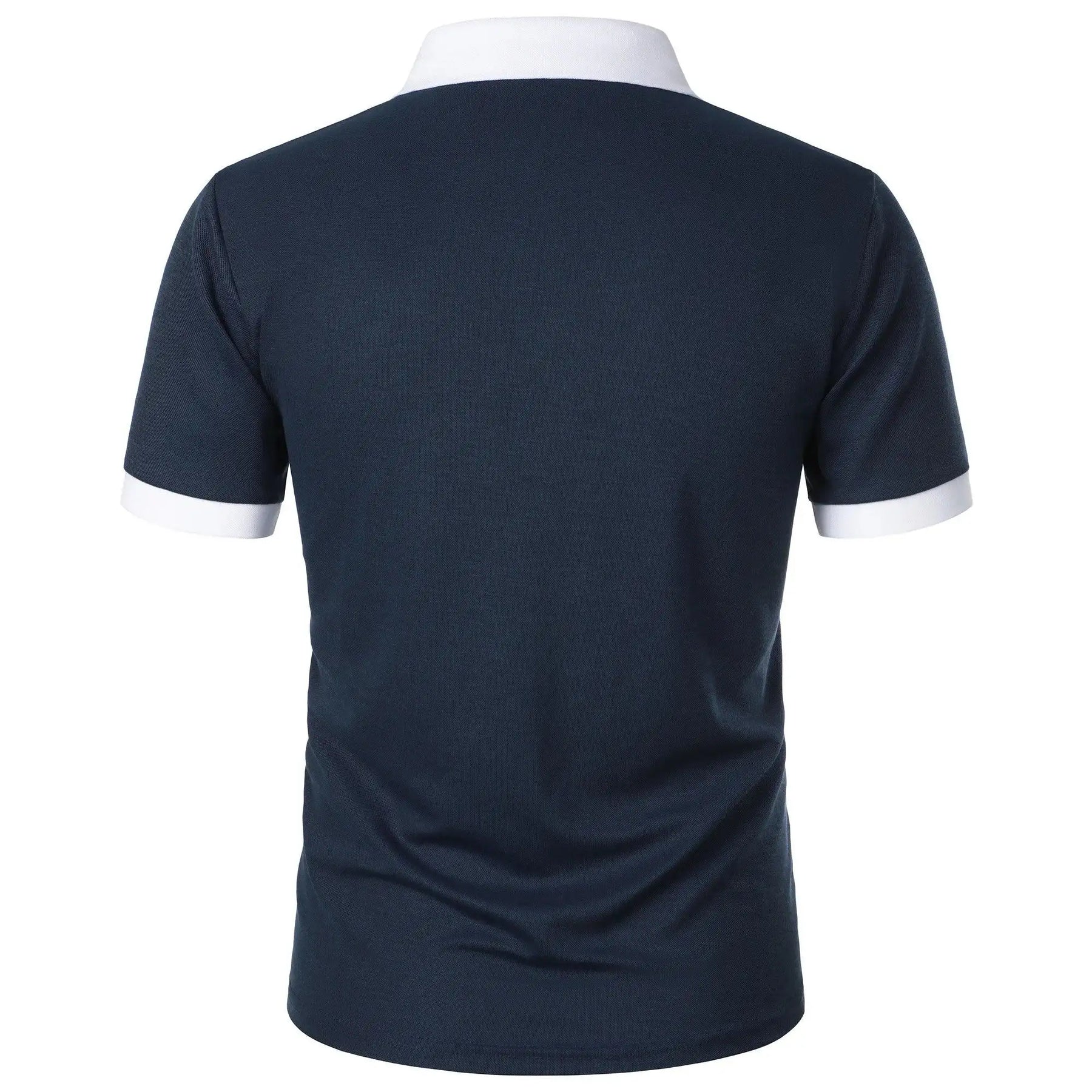 Camisa Polo Masculina Poliéster cor sólida com zíper - Altino