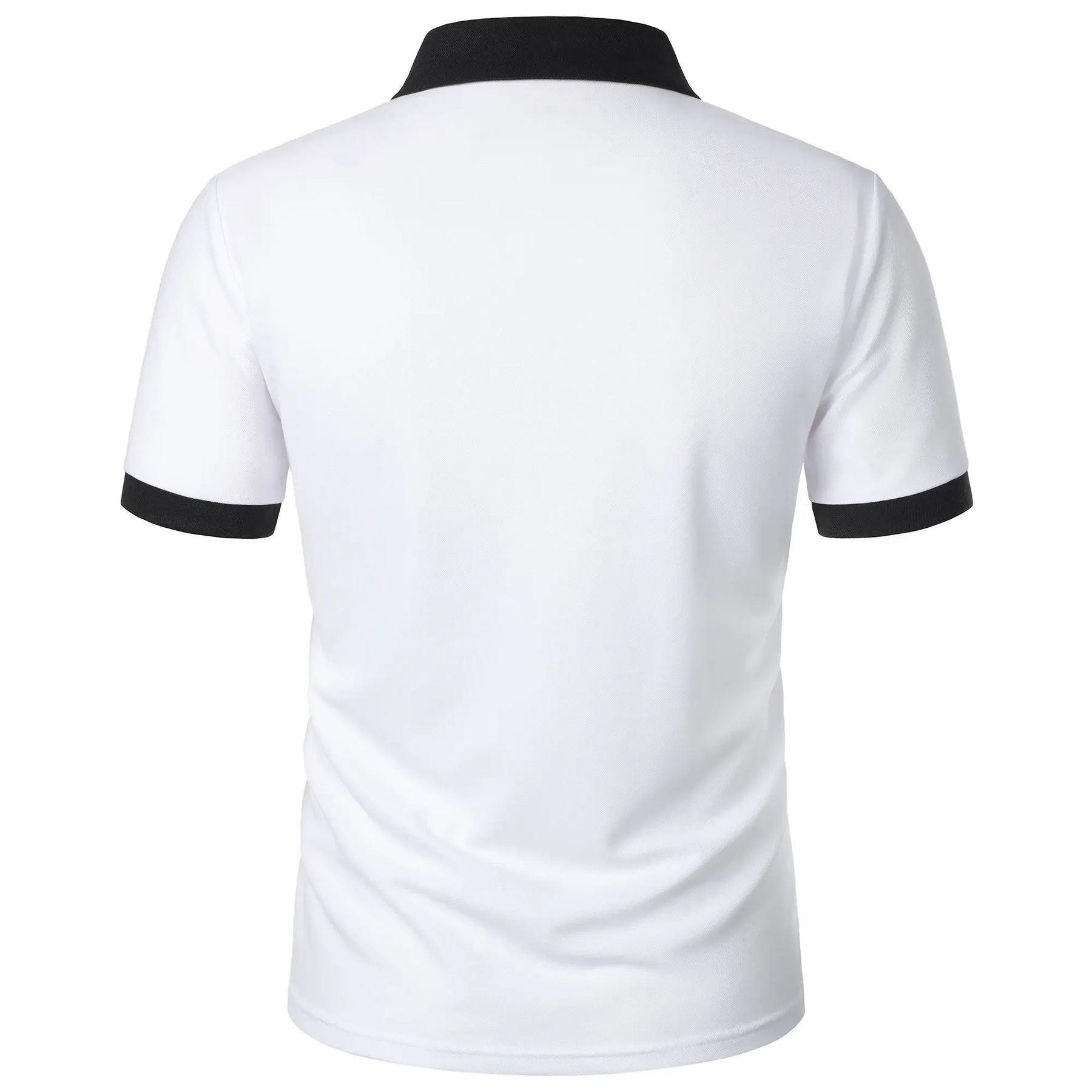 Camisa Polo Masculina Poliéster cor sólida com zíper - Altino