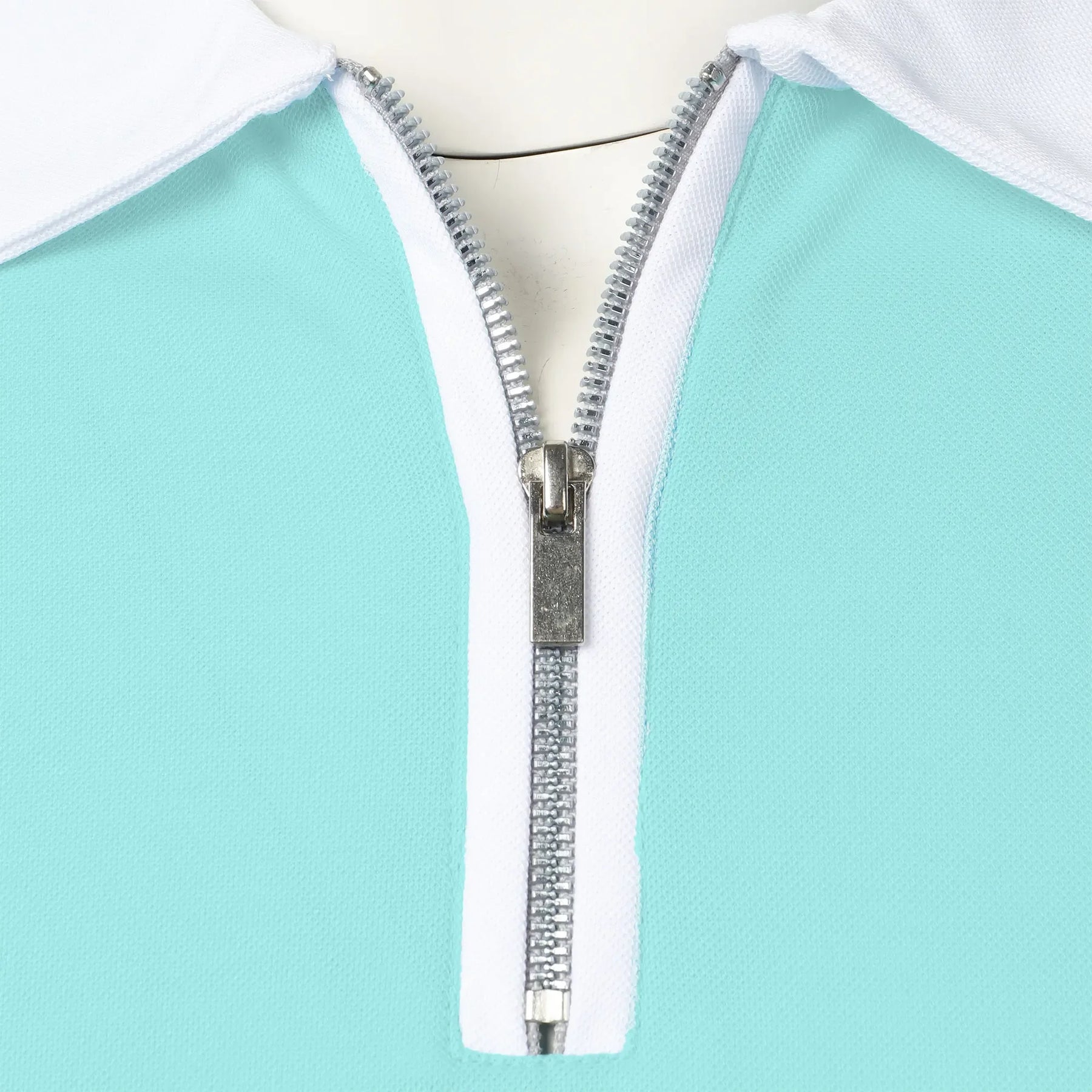 Camisa Polo Masculina Poliéster cor sólida com zíper - Altino