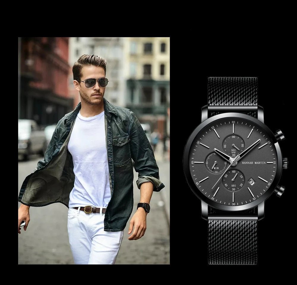 Relógio Masculino Esportivo Hannah Martin Aço Inoxidável - Altino