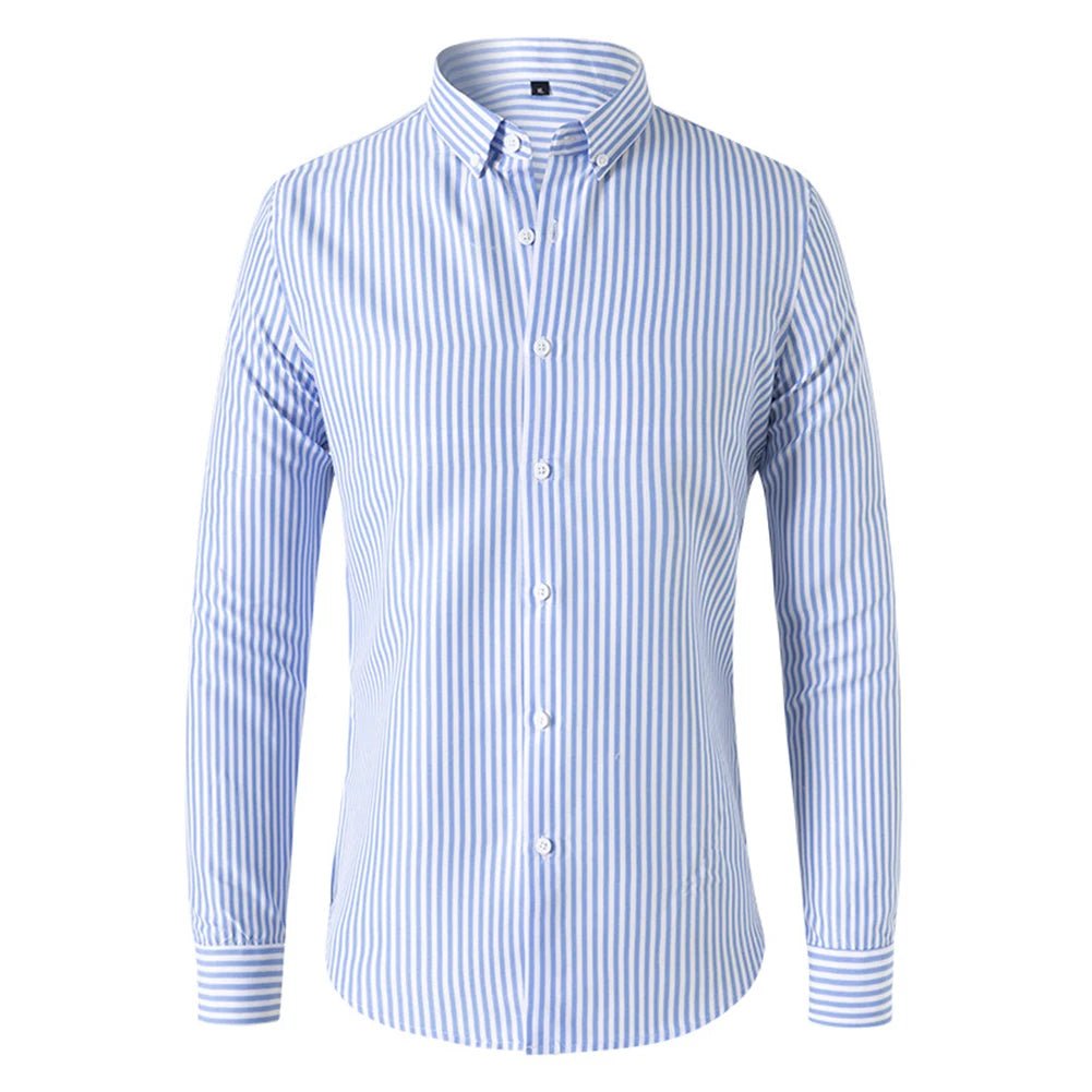 Camisa Social Masculina Listrada Manga Longa - Altino