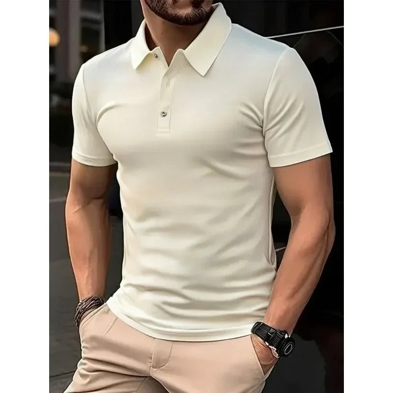 Camisa Polo Masculina cor única lisa - Altino