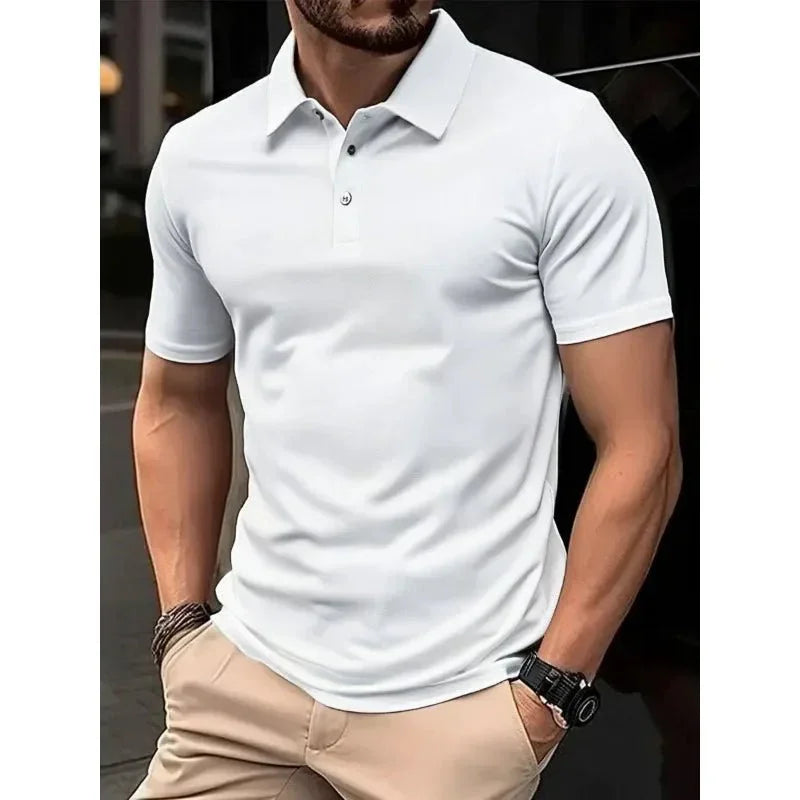 Camisa Polo Masculina cor única lisa - Altino