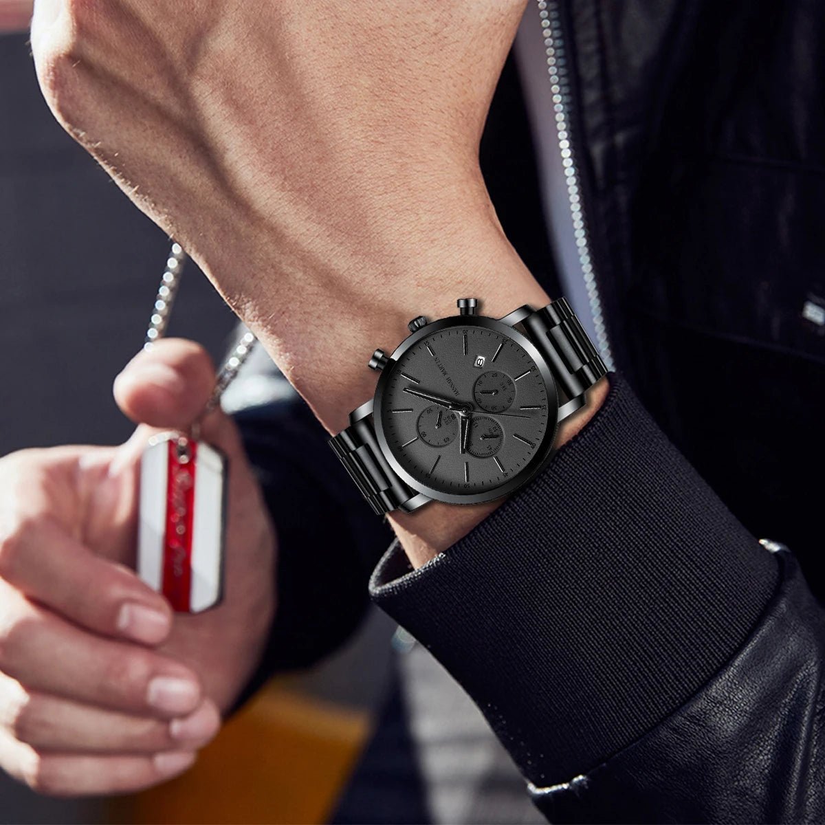 Relógio Masculino Esportivo Hannah Martin Aço Inoxidável - Altino