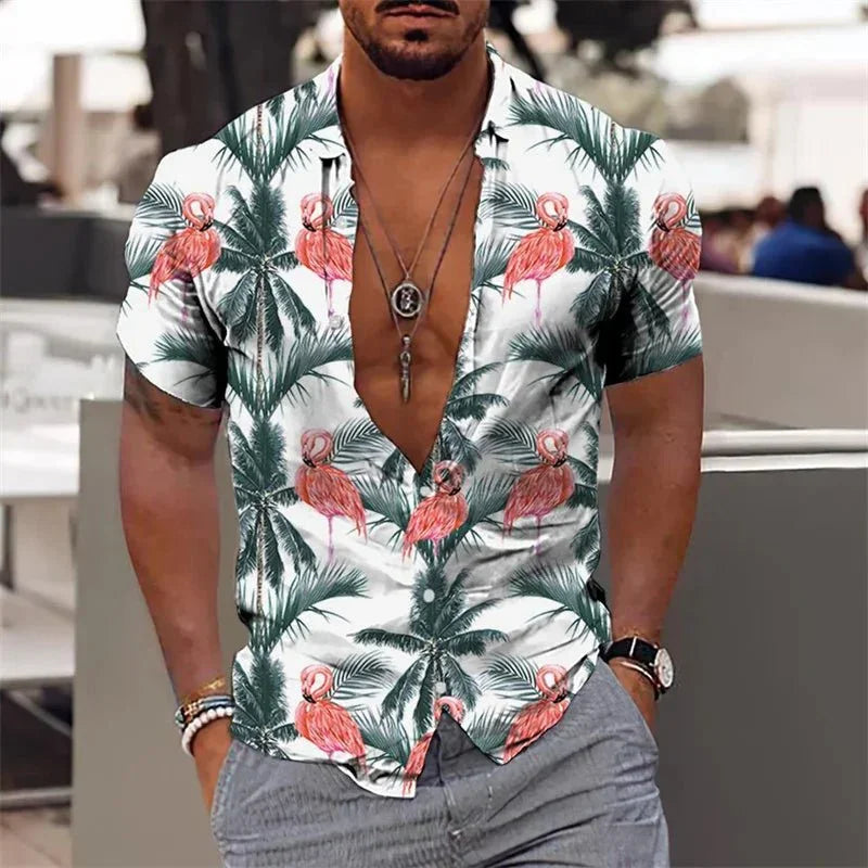 Camisa Slim Fit Floral Masculina - Estilo e Conforto - Altino