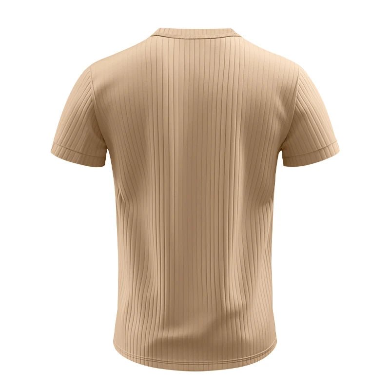 Camiseta Masculina Listrada com Gola Henley - Conforto e Estilo - Altino