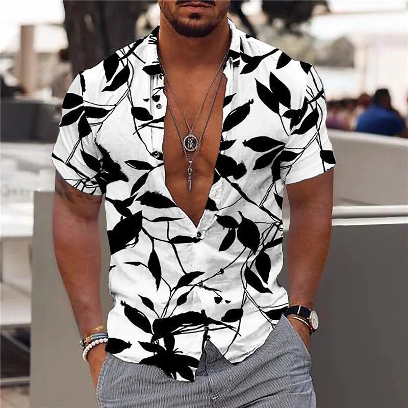 Camisa Slim Fit Floral Masculina - Estilo e Conforto - Altino