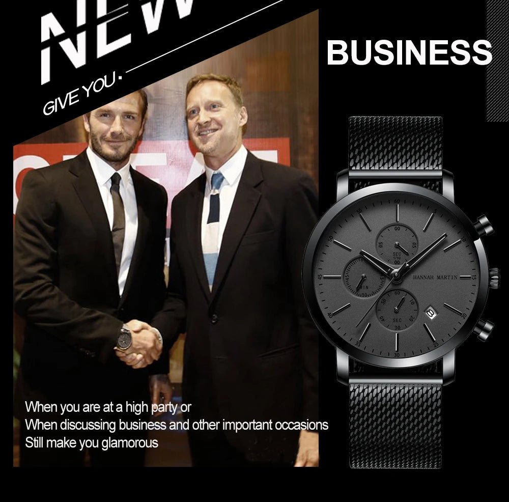 Relógio Masculino Esportivo Hannah Martin Aço Inoxidável - Altino