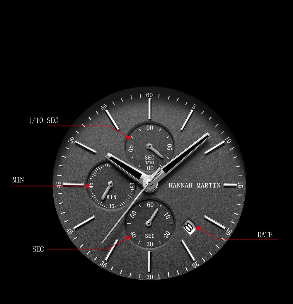 Relógio Masculino Esportivo Hannah Martin Aço Inoxidável - Altino