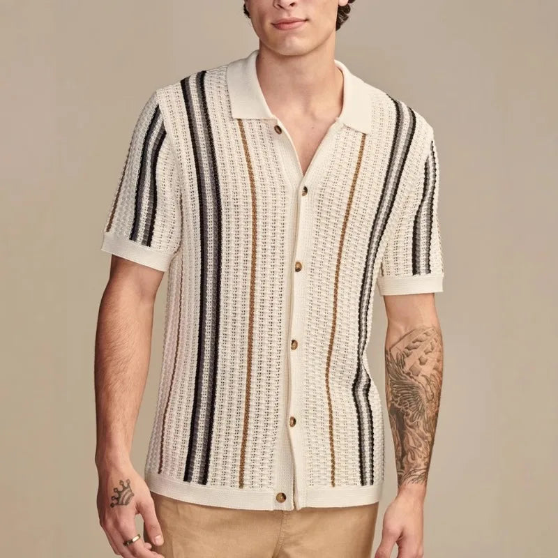 Camisa de punto de verano para hombre