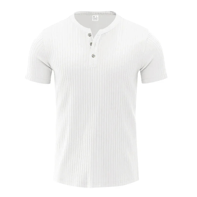 Camisa Masculina Listrada com Gola Henley - Conforto e Estilo - Altino