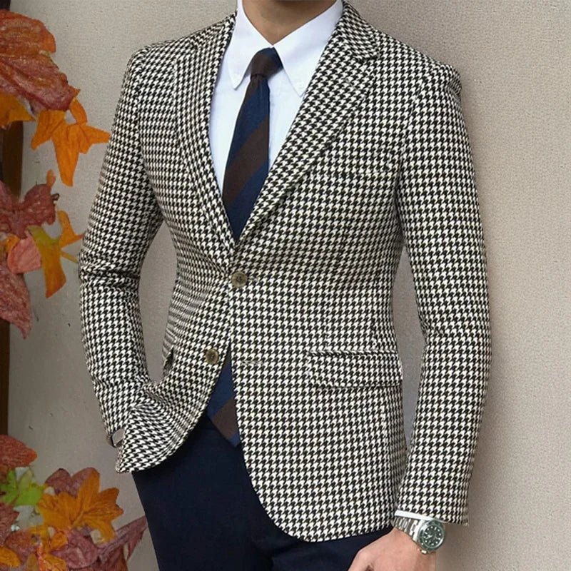 Blazer Xadrez Houndstooth Slim Fit Masculino - Altino