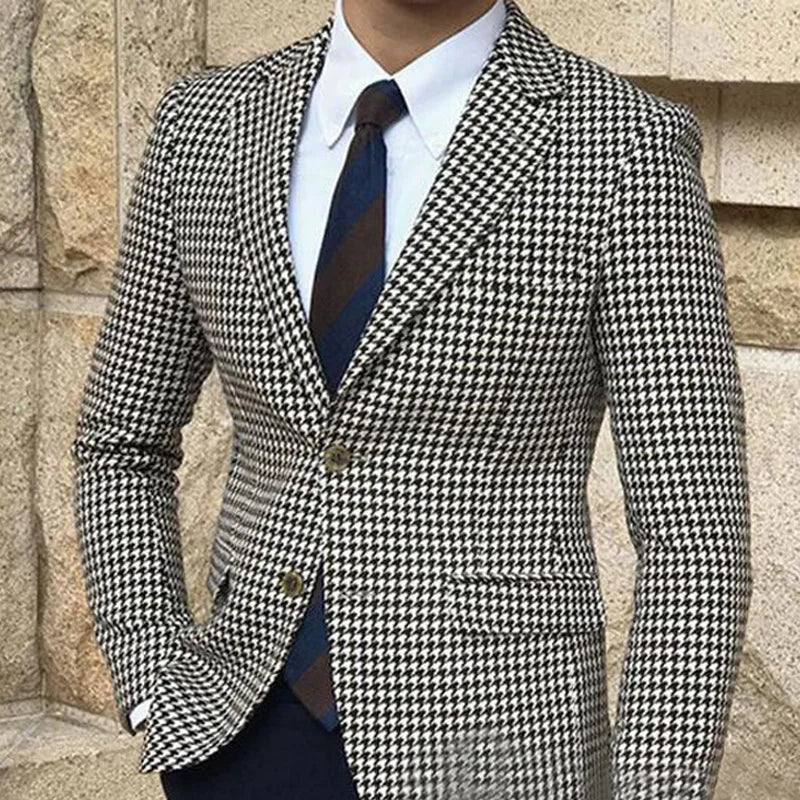 Blazer Xadrez Houndstooth Slim Fit Masculino - Altino