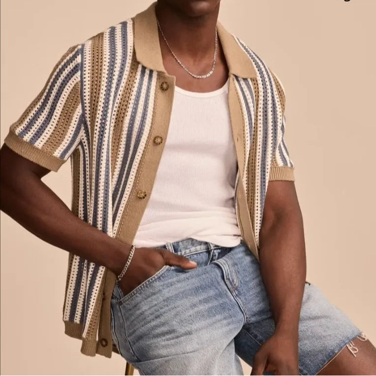 Camisa de punto de verano para hombre