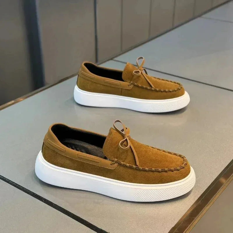 Mocassim Masculino de Couro Respirável – Slip-On Confortável para Estilo Casual Todos os Dias - Altino