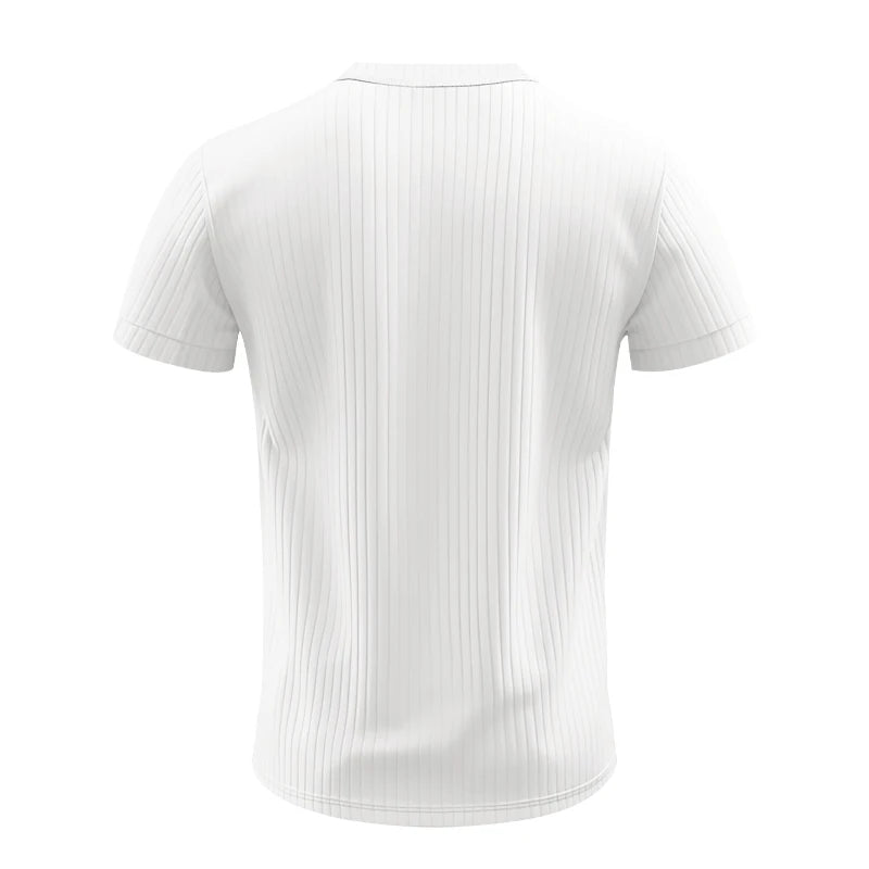Camiseta Masculina Listrada com Gola Henley - Conforto e Estilo - Altino