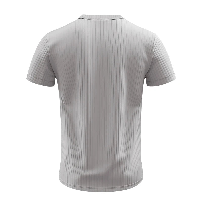 Camiseta Masculina Listrada com Gola Henley - Conforto e Estilo - Altino
