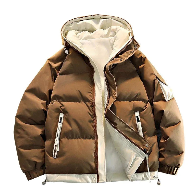 Jaqueta Masculina de Inverno com Capuz – Parka Grossa Quente e à Prova de Vento - Altino