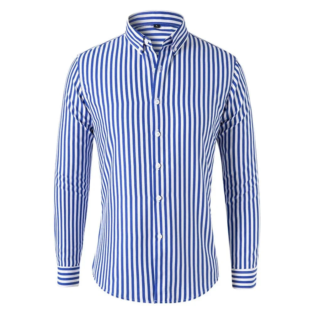 Camisa Social Masculina Listrada Manga Longa - Altino