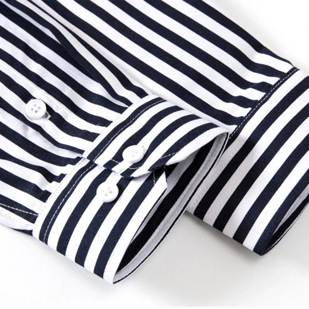 Camisa Social Masculina Listrada Manga Longa - Altino