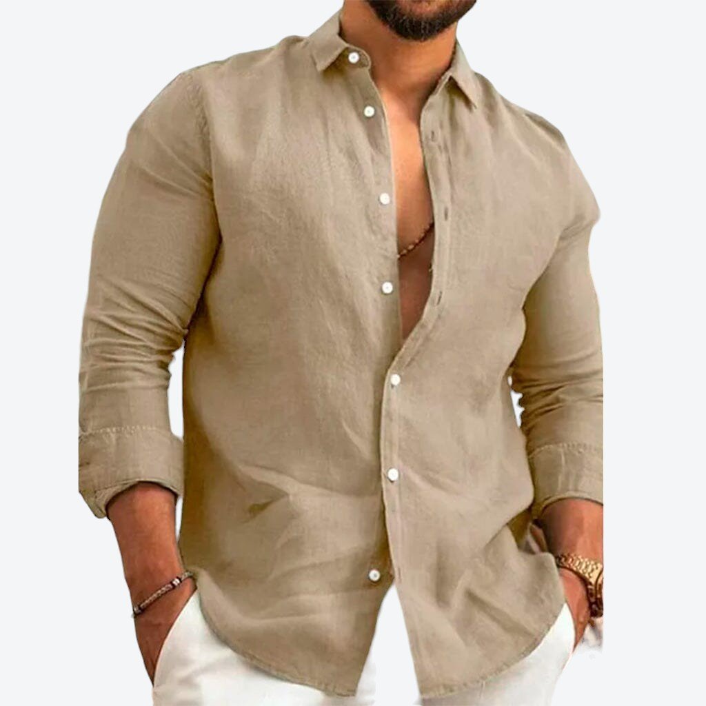 Camisa de Linho Premium Masculina – Estilo Elegante e Conforto Atemporal 2025 - Altino