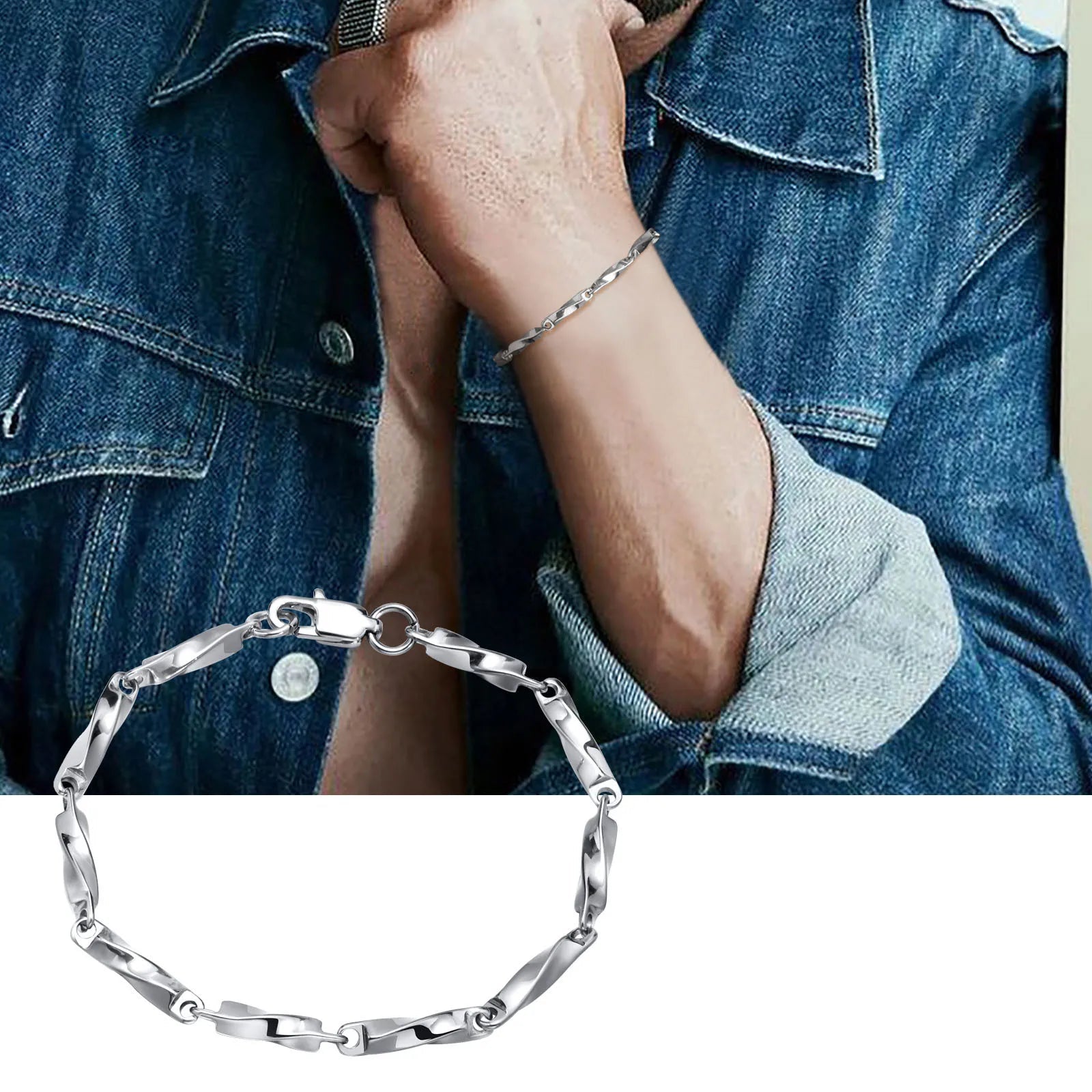 Pulseira Masculina Aço Inoxidável Mobius - Altino