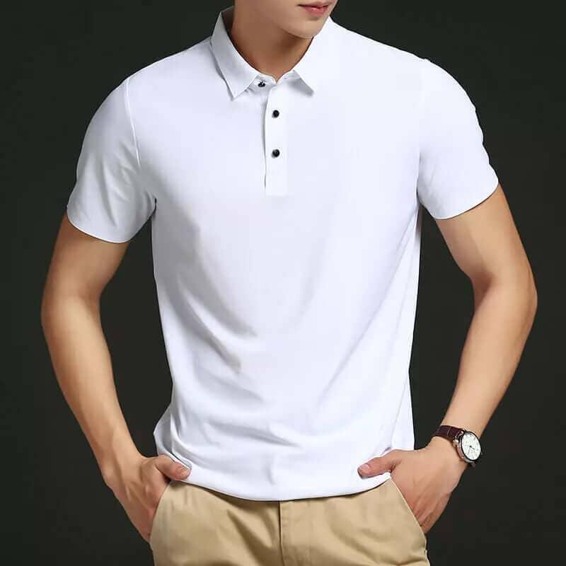 Camisa Polo Premium em Seda Gelo - Tecnologia Anti Amassado - Altino