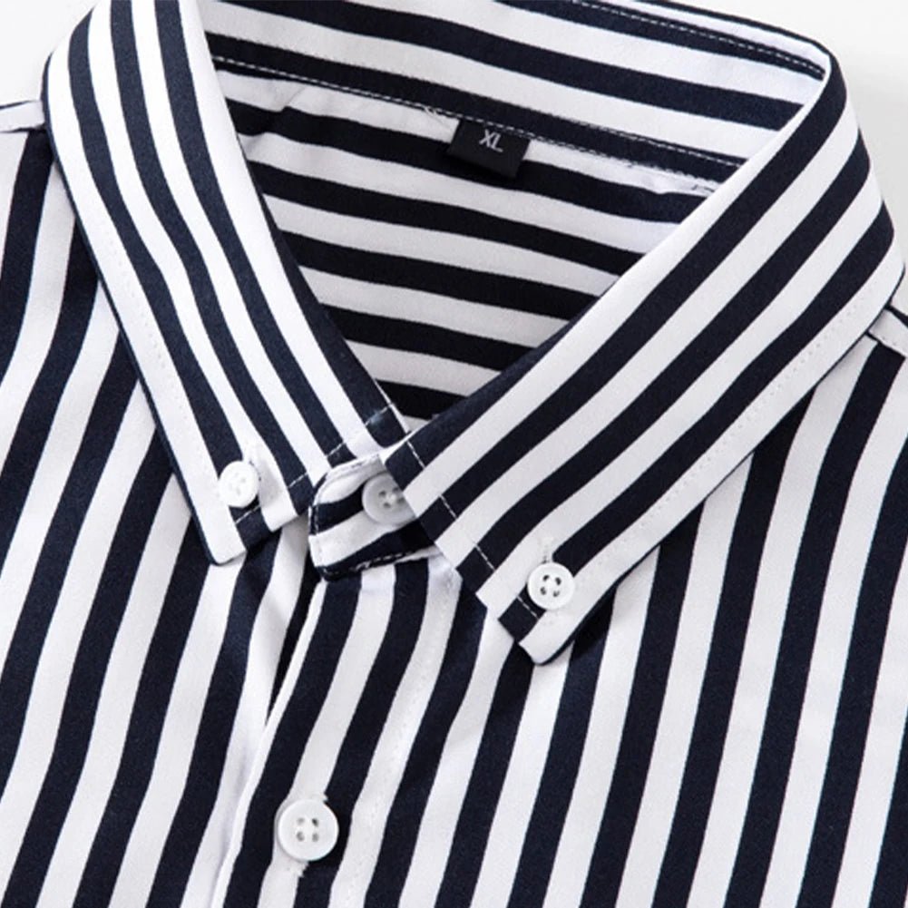 Camisa Social Masculina Listrada Manga Longa - Altino