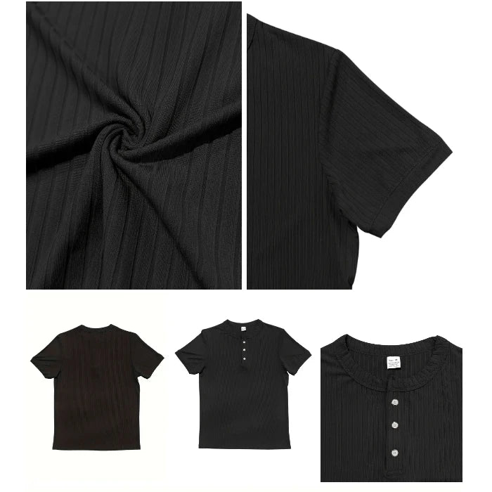 Camiseta Masculina Listrada com Gola Henley - Conforto e Estilo - Altino
