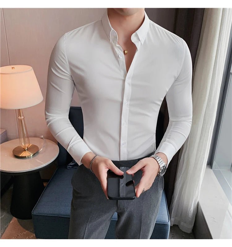 Camisa Masculina Ajuste Fino Outono 2025 - Altino