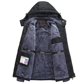 Jaqueta Masculina Térmica Inverno 2025 - Impermeável, Forrada com Lã, Capuz - Altino