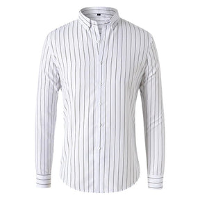 Camisa Social Masculina Listrada Manga Longa - Altino