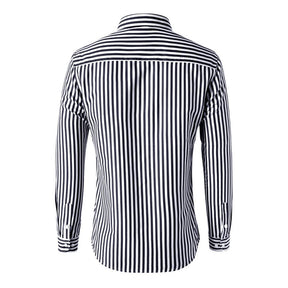 Camisa Social Masculina Listrada Manga Longa - Altino