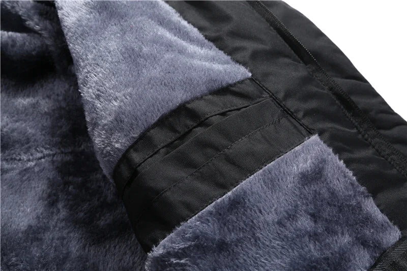 Jaqueta Masculina Térmica Inverno 2025 - Impermeável, Forrada com Lã, Capuz - Altino