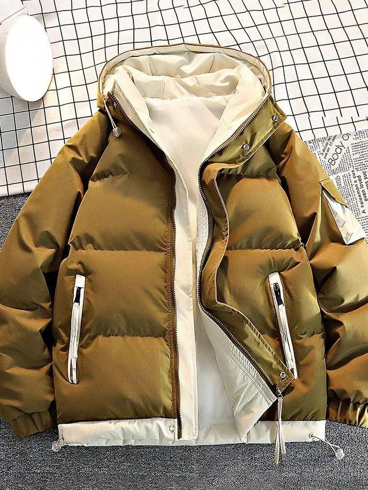 Jaqueta Masculina de Inverno com Capuz – Parka Grossa Quente e à Prova de Vento - Altino