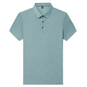 Camisa polo casual de manga curta masculina, camisa de algodão estampada, top confortável e respirável, nova moda, 2024