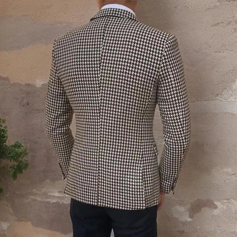 Blazer Xadrez Houndstooth Slim Fit Masculino - Altino