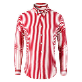 Camisa Social Masculina Listrada Manga Longa - Altino