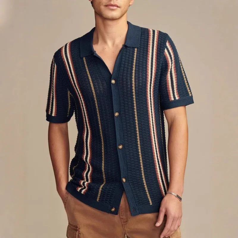 Camisa de Tricô Masculina Verão