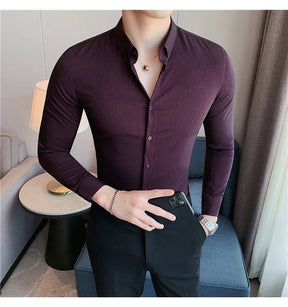 Camisa Masculina Ajuste Fino Outono 2025 - Altino