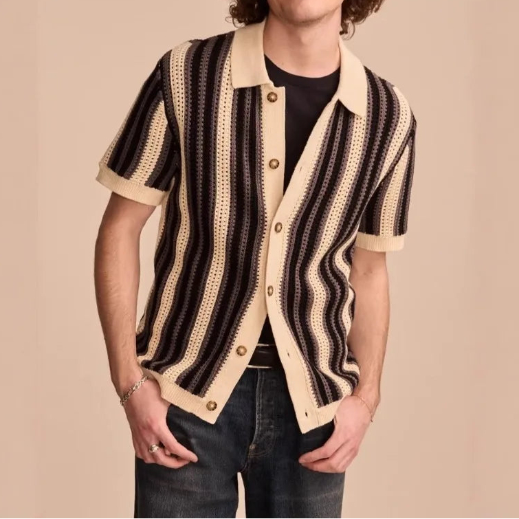Camisa de Tricô Masculina Verão