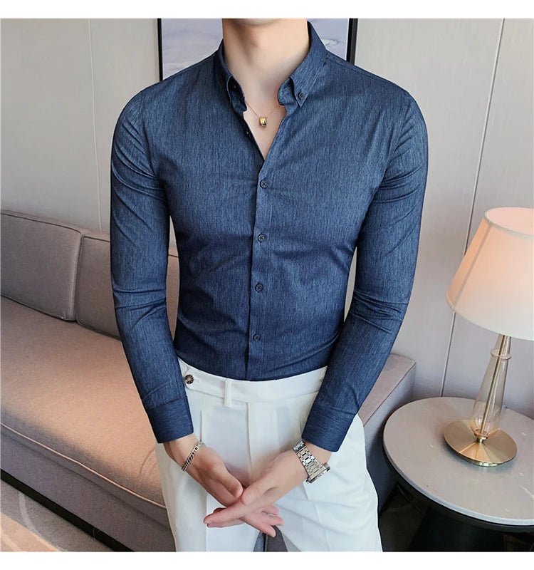Camisa Masculina Ajuste Fino Outono 2025 - Altino