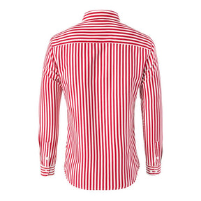 Camisa Social Masculina Listrada Manga Longa - Altino